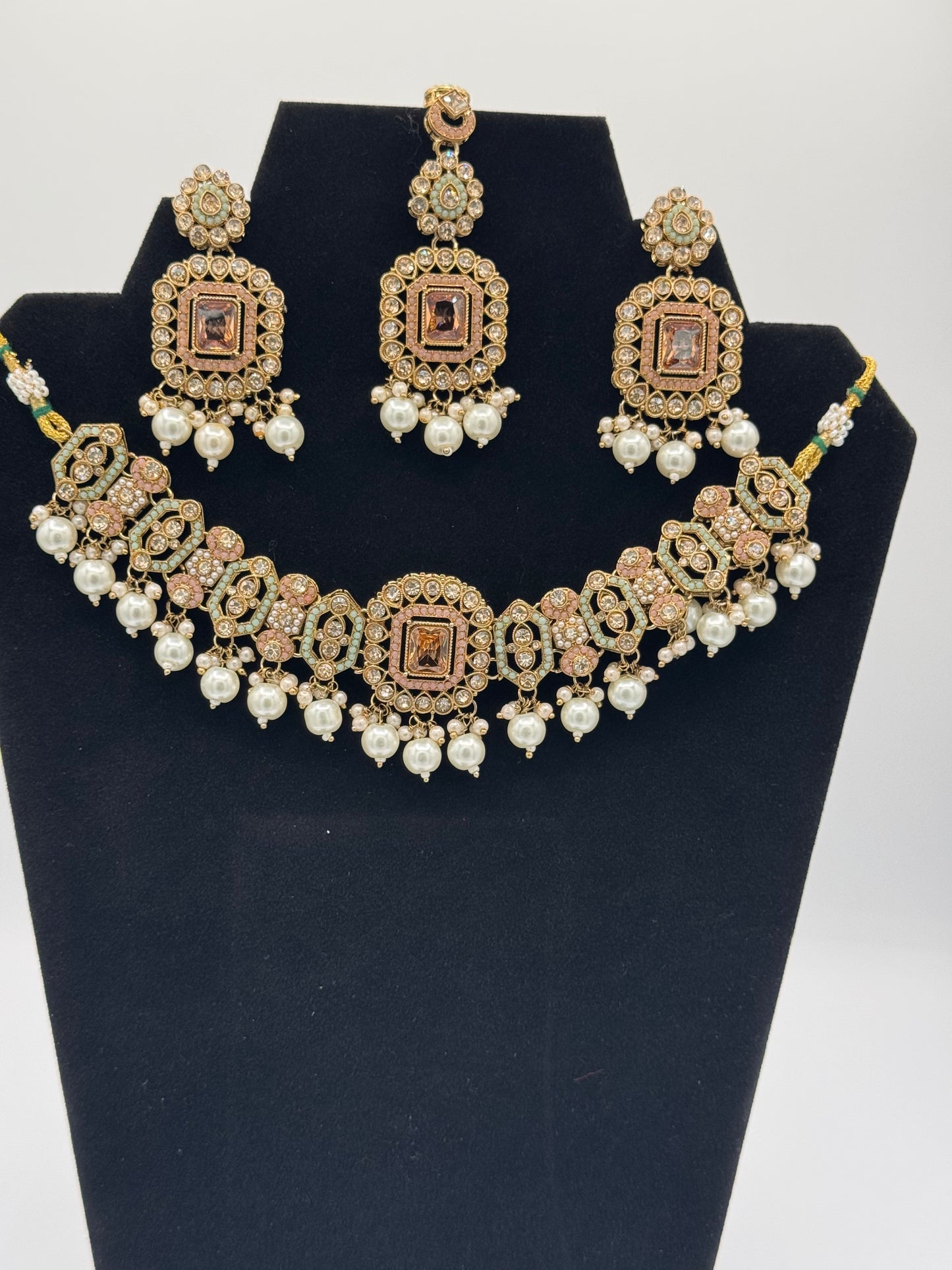 Choker set with earing and Tikka