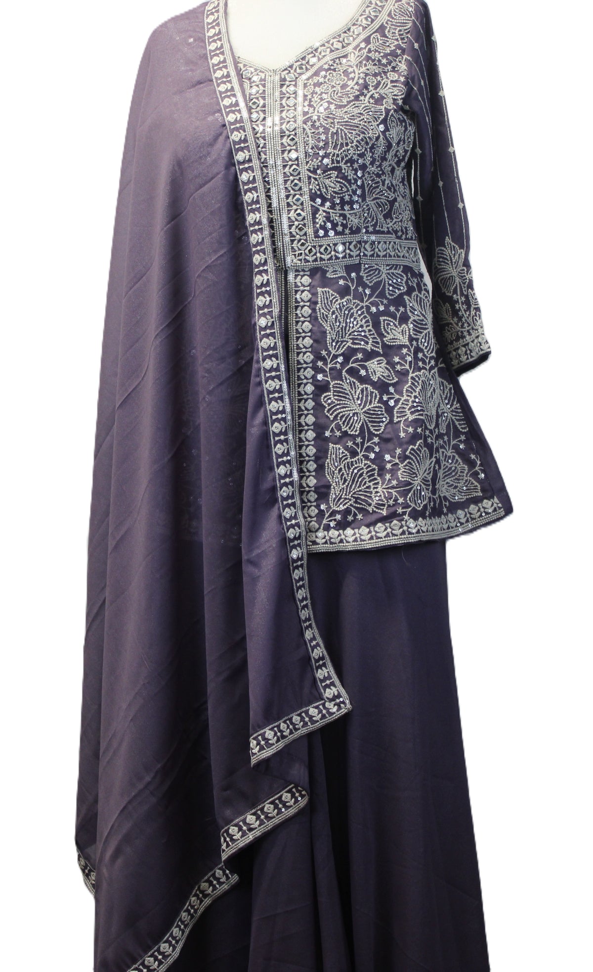 Party wear three pieces suit with Plazoo